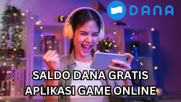Pemain game online menggunakan smartphone untuk menghasilkan saldo DANA gratis