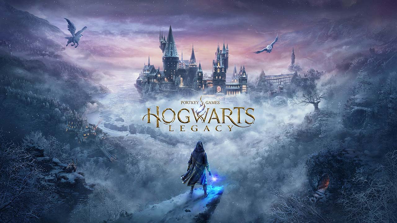 Pemain menjelajahi Hogwarts dalam game Hogwarts Legacy open world
