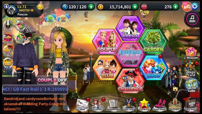 Tampilan Story Mode Ayodance Mobile dengan hasil Bintang 3 Perfect Score, cara cepat dapetin Den Ayodance Mobile 2025. lapakmain.id.