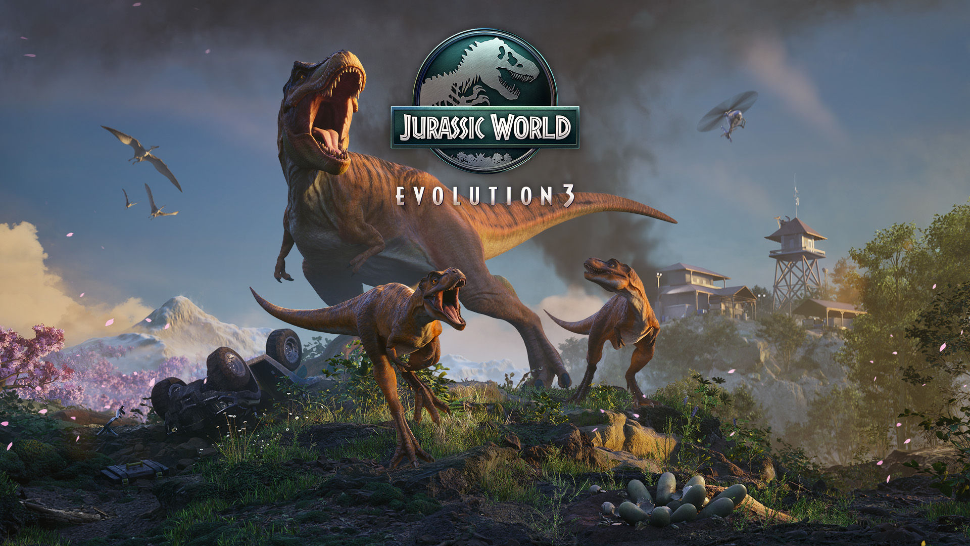 Taman Dinosaurus Jurassic World Evolution 3 Taman dinosaurus dengan berbagai spesies di Jurassic World Evolution 3