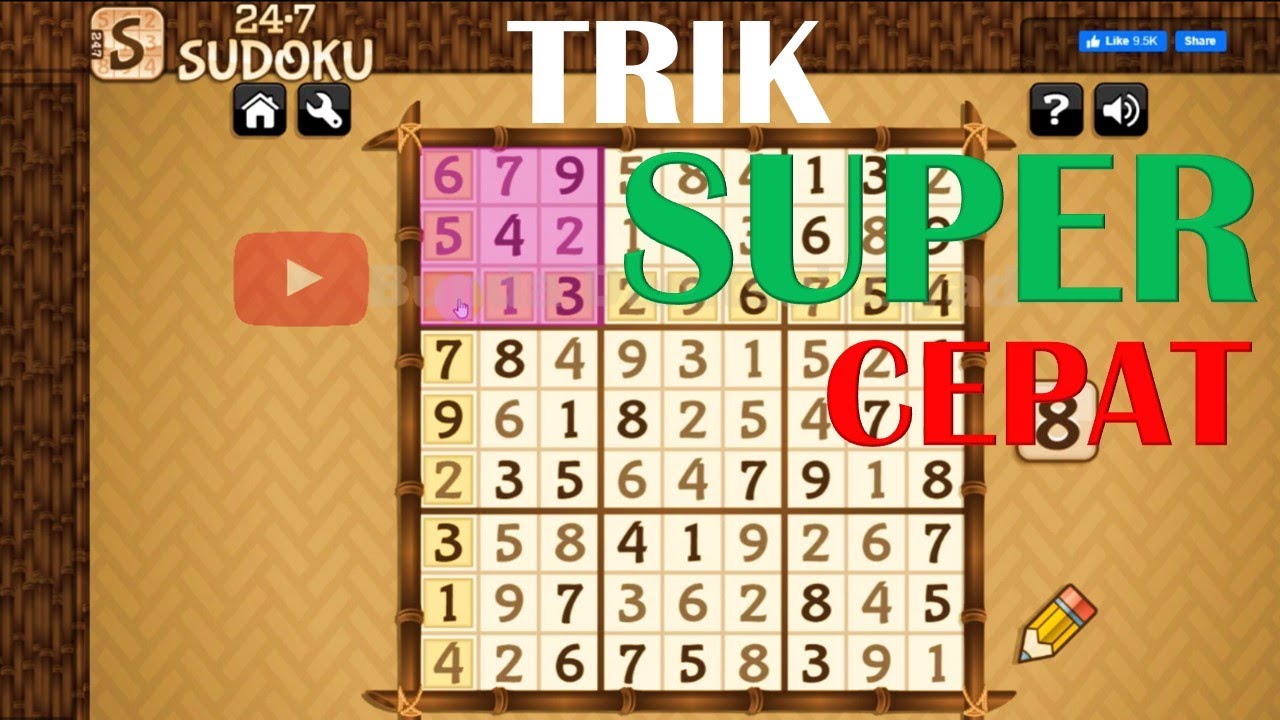 Seorang pemain sedang menyelesaikan teka-teki Sudoku dengan strategi logika dan fokus.