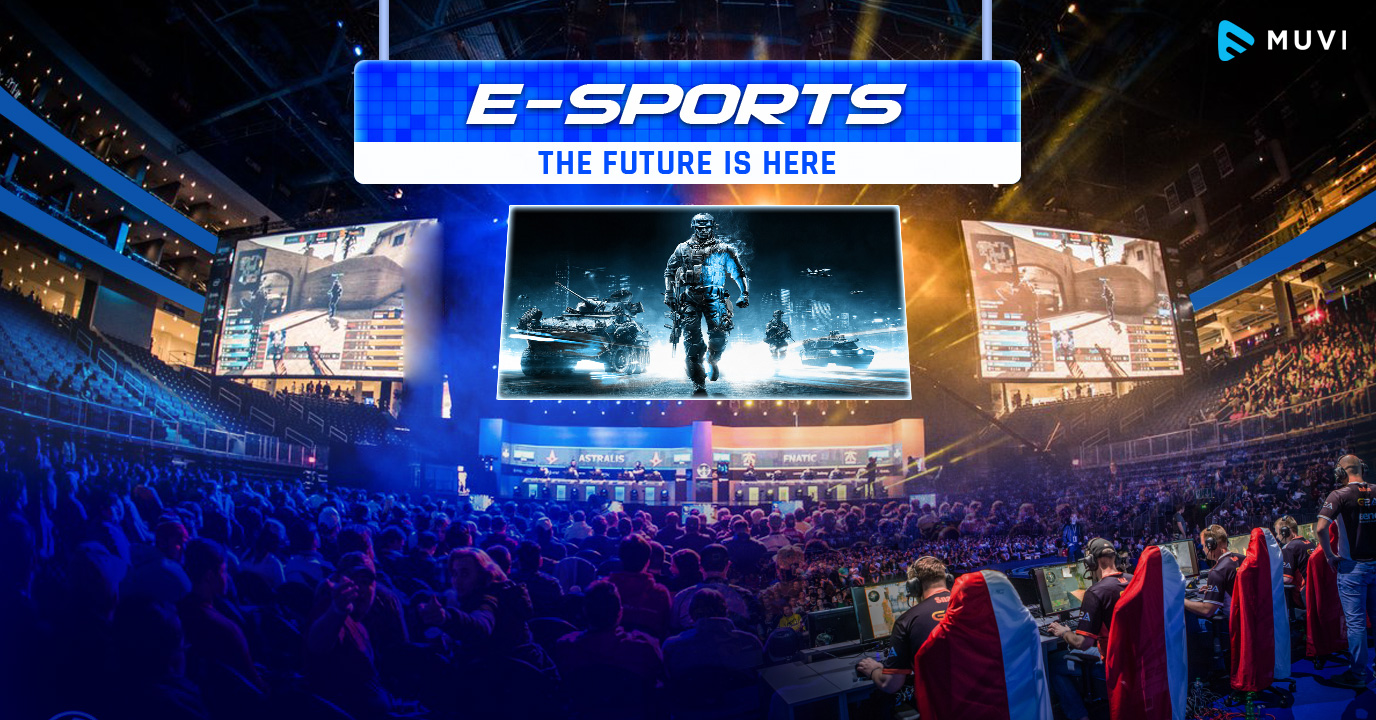 Ilustrasi esports dan streaming game online dengan pemain dan penonton interaktif