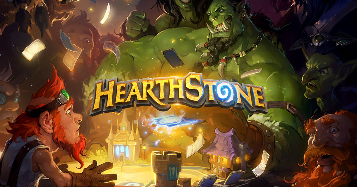 Tampilan board game Hearthstone dengan kartu dan hero power, ilustrasi game kartu digital terbaik