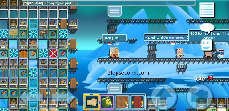 Ikon World Lock (WL) di Growtopia, simbol kekayaan yang didapatkan melalui farming block dan trading item langka.