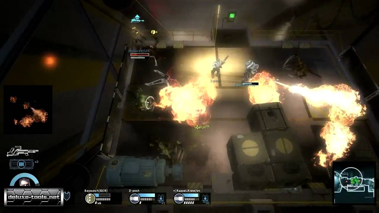 Alien Swarm Gameplay Intense Tim pemain Alien Swarm menghadapi gelombang alien dalam misi co-op shooter