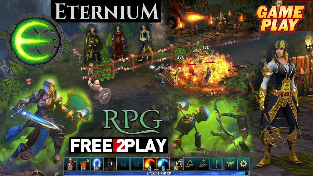 Gameplay Eternium RPG aksi seru dengan karakter menggunakan skill khusus