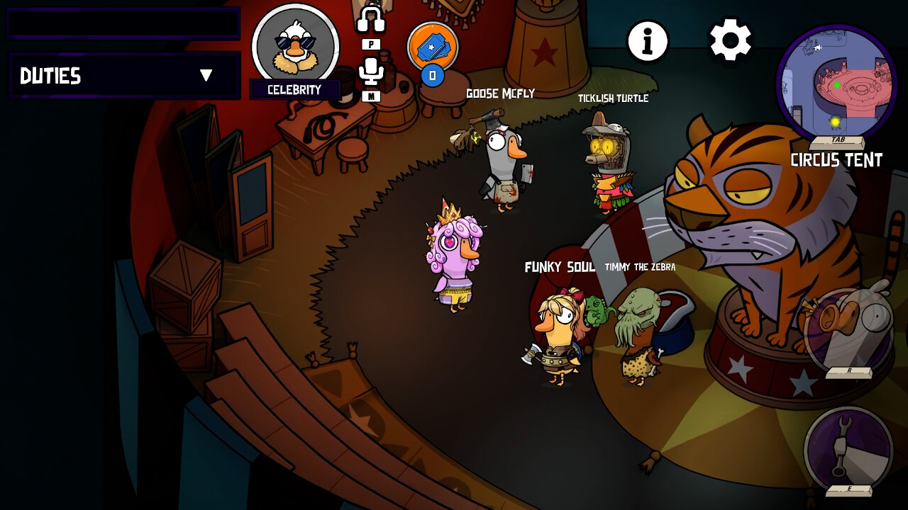 Goose Goose Duck Gameplay Seru Multiplayer Screenshot gameplay Goose Goose Duck dengan karakter Goose dan Duck bermain bersama tim