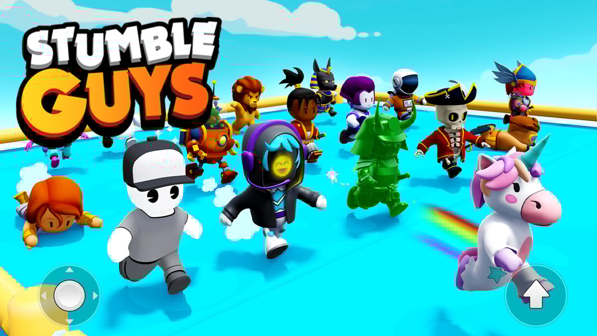 Stumble Guys Level Akhir Karakter Stumble Guys melewati rintangan pada level akhir