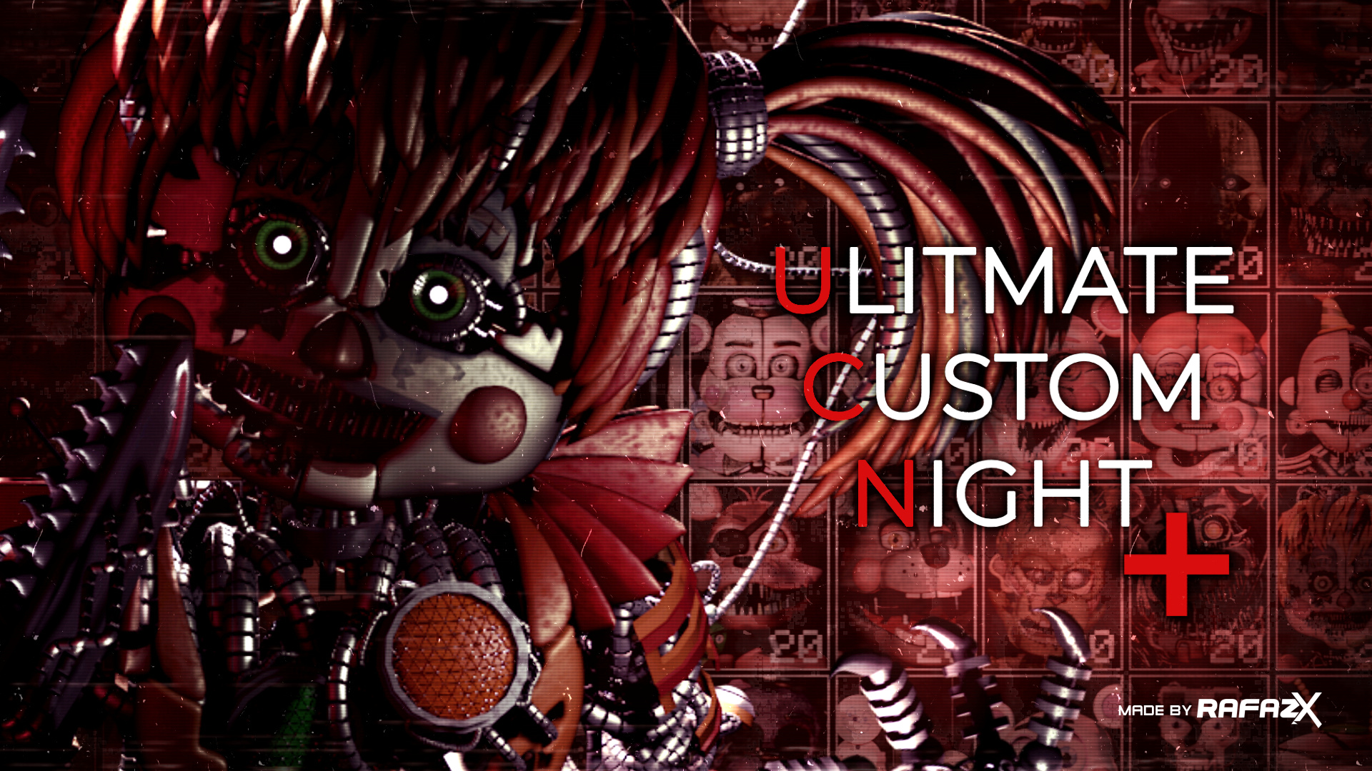 Gameplay Ultimate Custom Night dengan animatronik menyeramkan di malam kustom