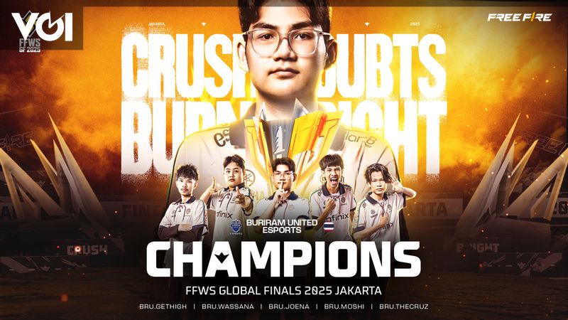 Buriram United Esports Juara FFWS Global 2025 Pemain Buriram United Esports merayakan kemenangan di FFWS Global 2025