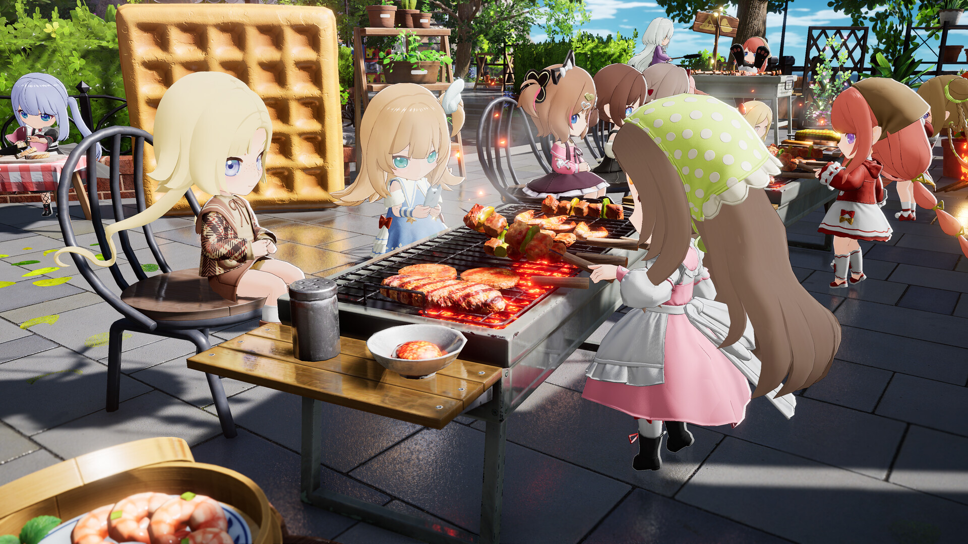 Karakter utama OverField di Steam dengan senjata lengkap