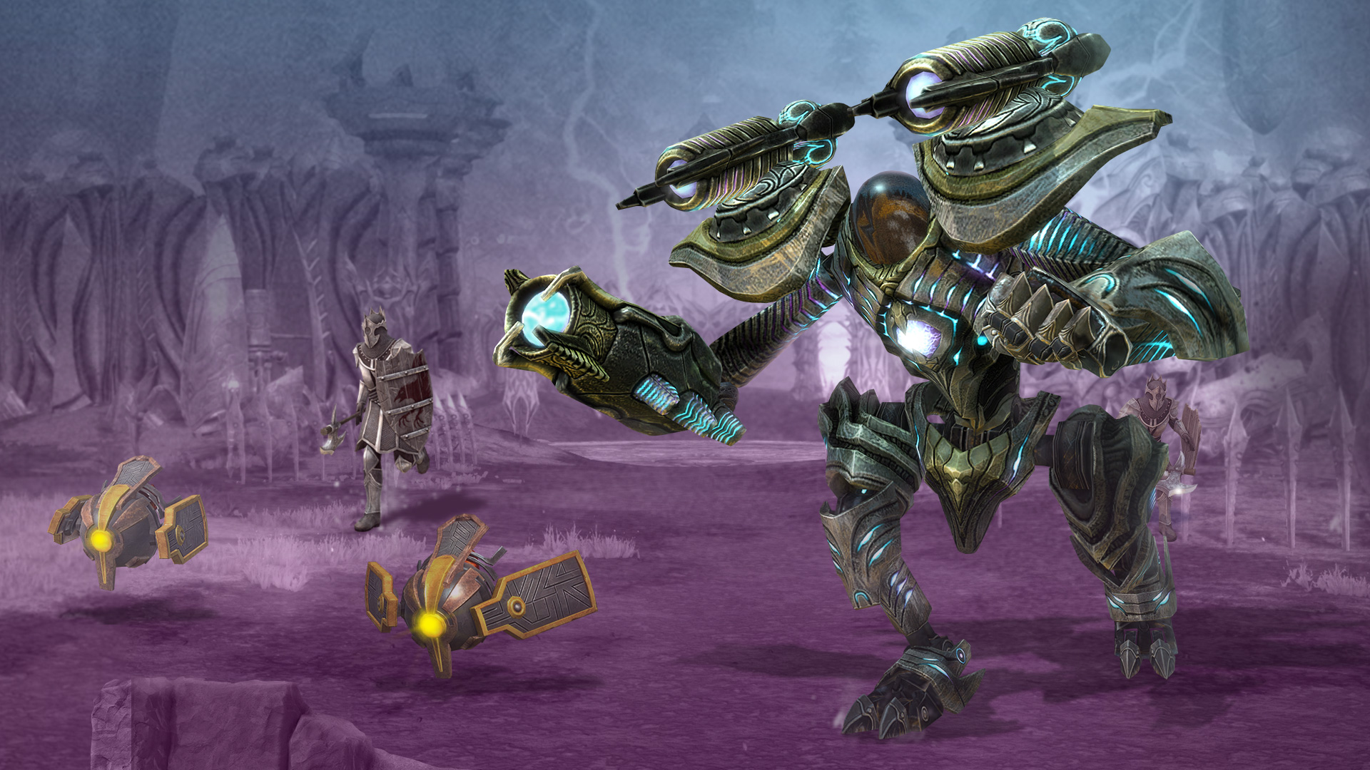 Tampilan pertempuran arena RIFT game strategi online