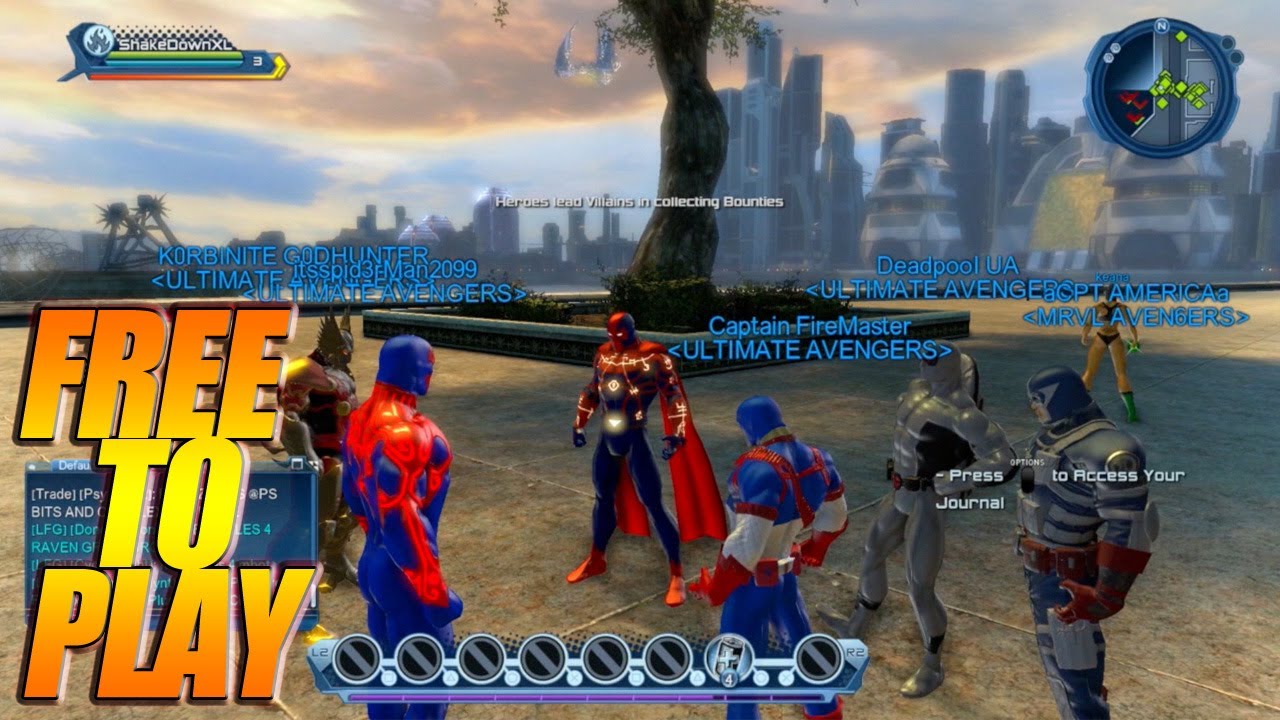 Gameplay DC Universe Online menampilkan pertarungan superhero melawan musuh di Metropolis