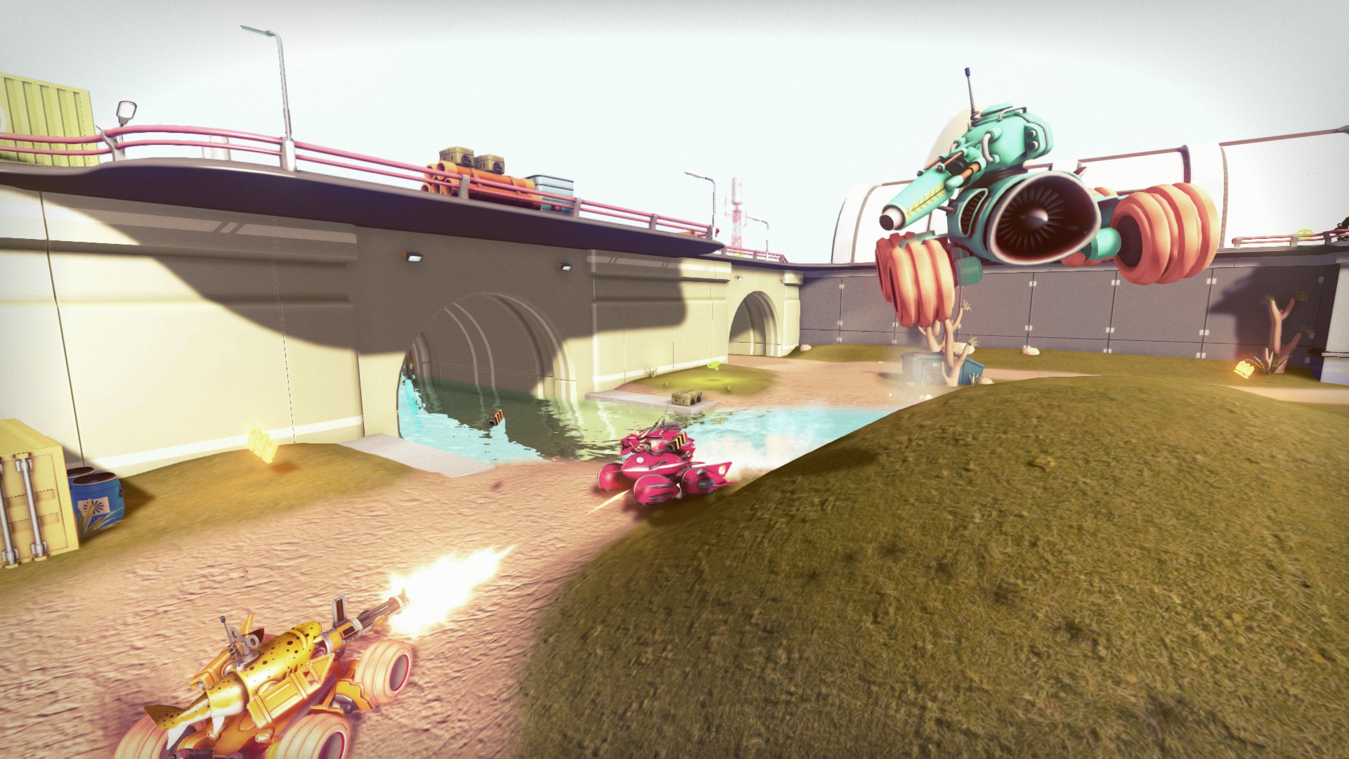 Gameplay Gear Up Steam dengan kendaraan tempur yang dikustomisasi