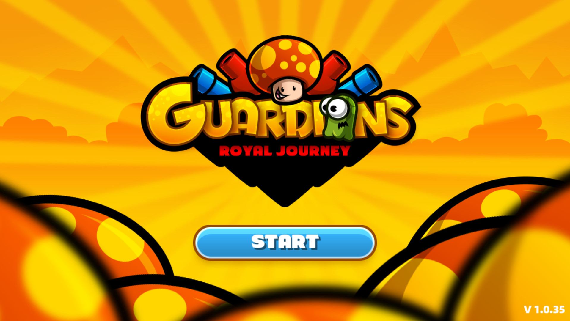 Karakter pahlawan epik dalam Guardians: Royal Journey dengan latar dunia fantasi