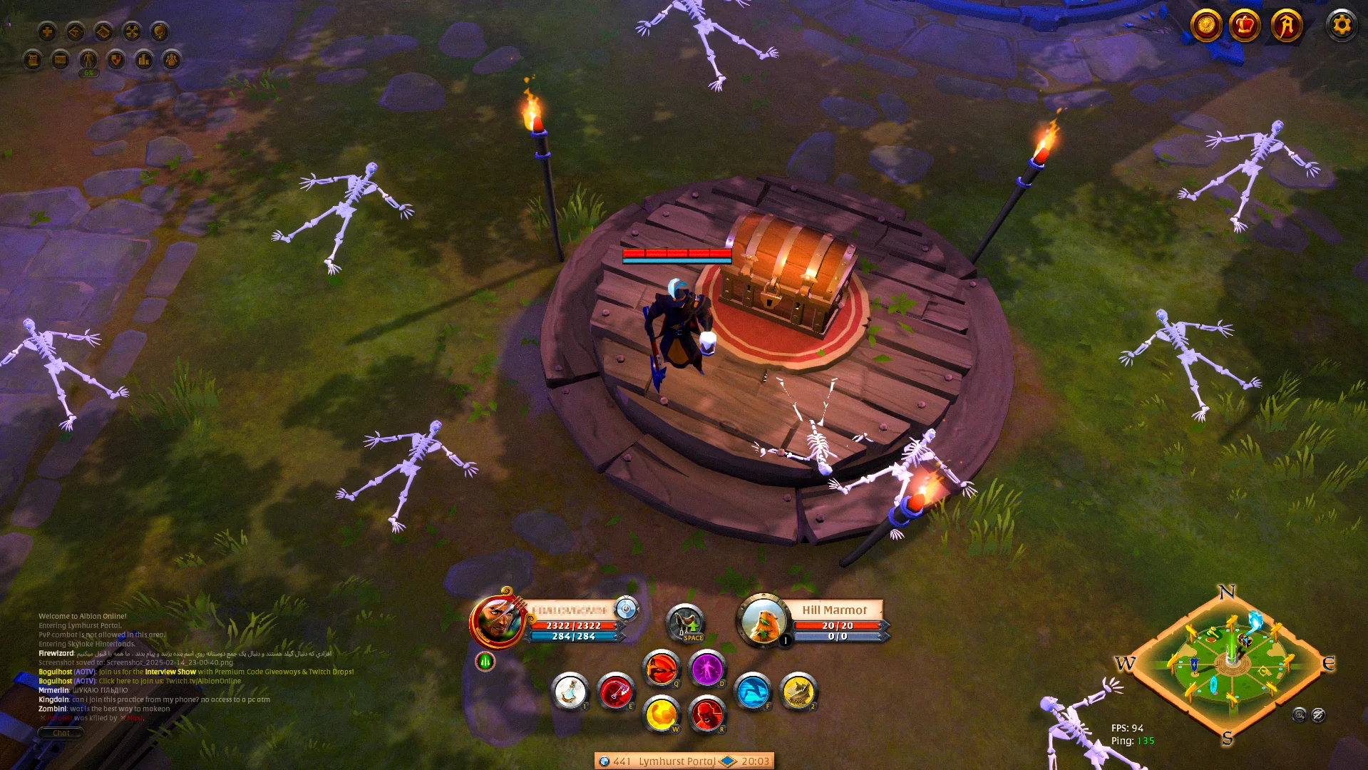 Karakter Pemain Albion Online Dengan Armor Lengkap Pemain Albion Online mengenakan armor lengkap dalam pertempuran PvP