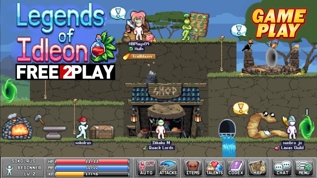 Karakter utama IdleOn – The Idle RPG sedang bertarung