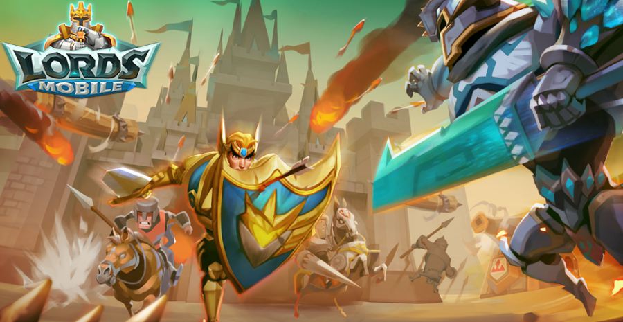 Lords Mobile Hero Terkuat dalam Pertempuran Hero kuat di Lords Mobile siap menyerang musuh dalam game strategi RPG