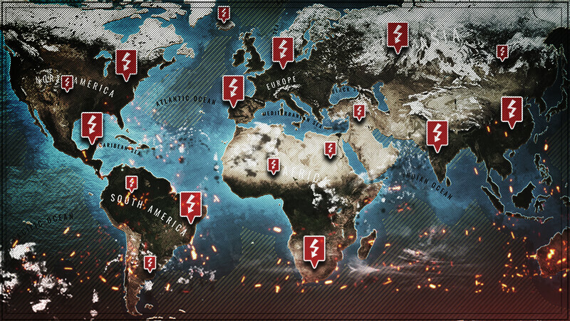 Peta Strategi Supremacy Call of War 1942 Peta strategi dunia Supremacy Call of War 1942 menampilkan wilayah kontrol dan pasukan