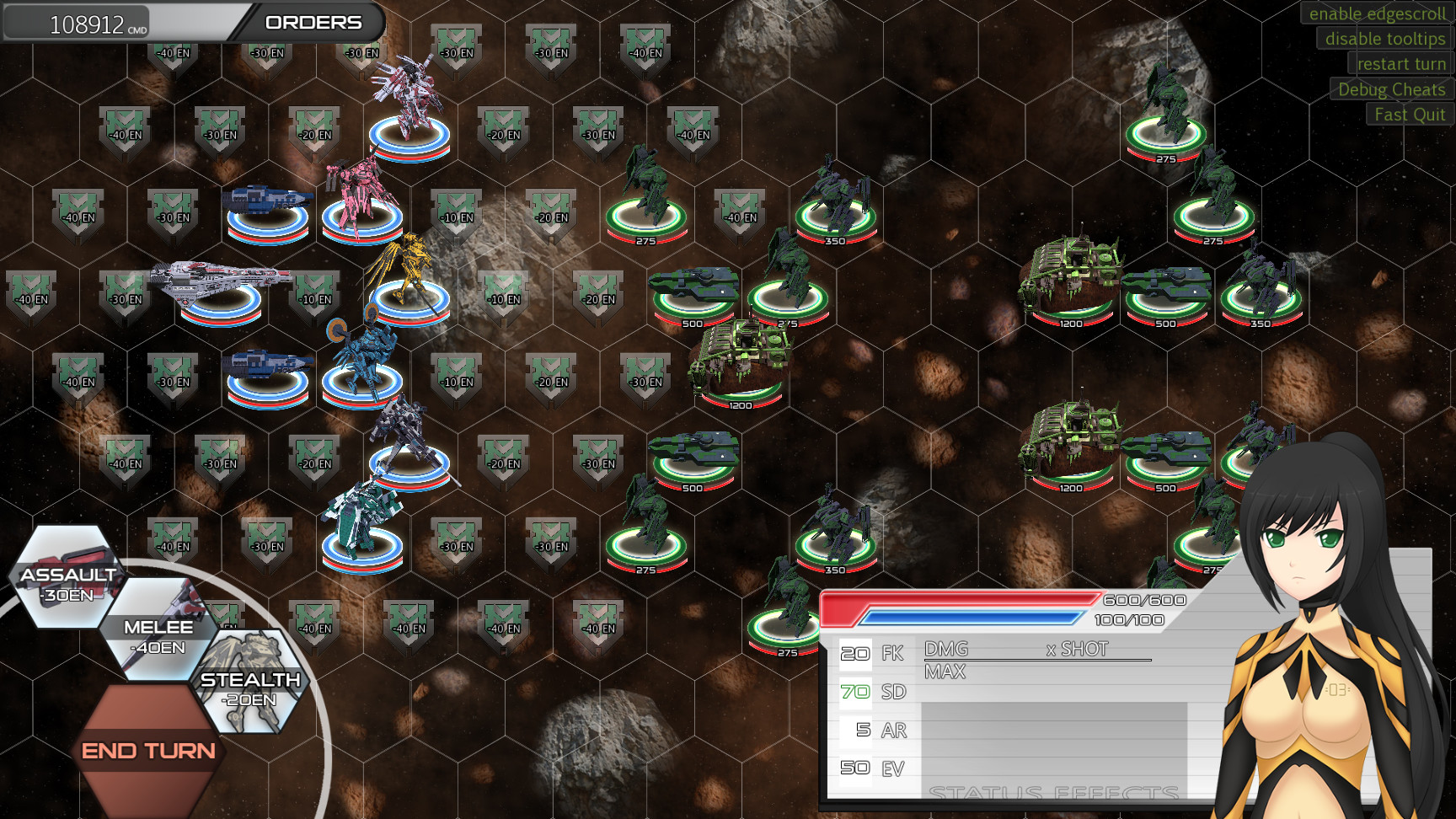 Pertempuran epik di luar angkasa dalam game Sunrider: Mask of Arcadius dengan kapal dan karakter anime