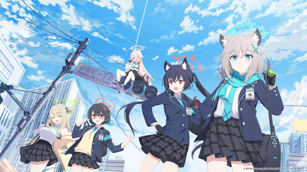 Karakter Anime Blue Archive dalam Pertempuran karakter blue archive bertarung dalam gameplay rpg anime mobile