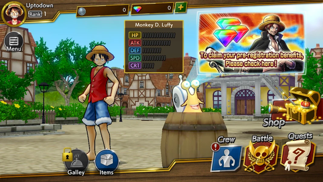 Karakter ONE PIECE Bounty Rush sedang bertarung di arena PvP
