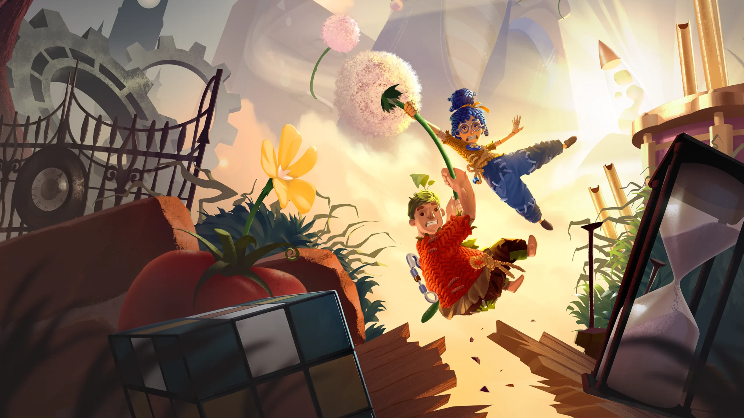 Karakter Cody dan May dalam game It Takes Two menggunakan Friend's Pass