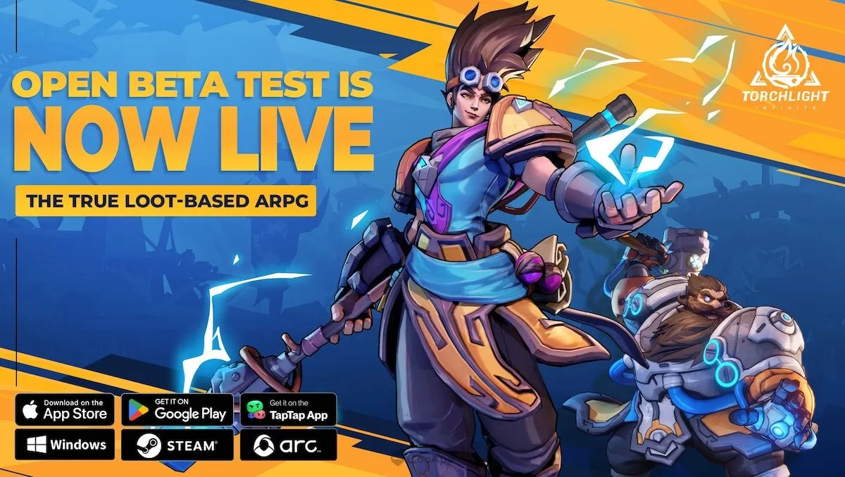 Karakter unik sedang bertarung di dungeon Torchlight Infinite