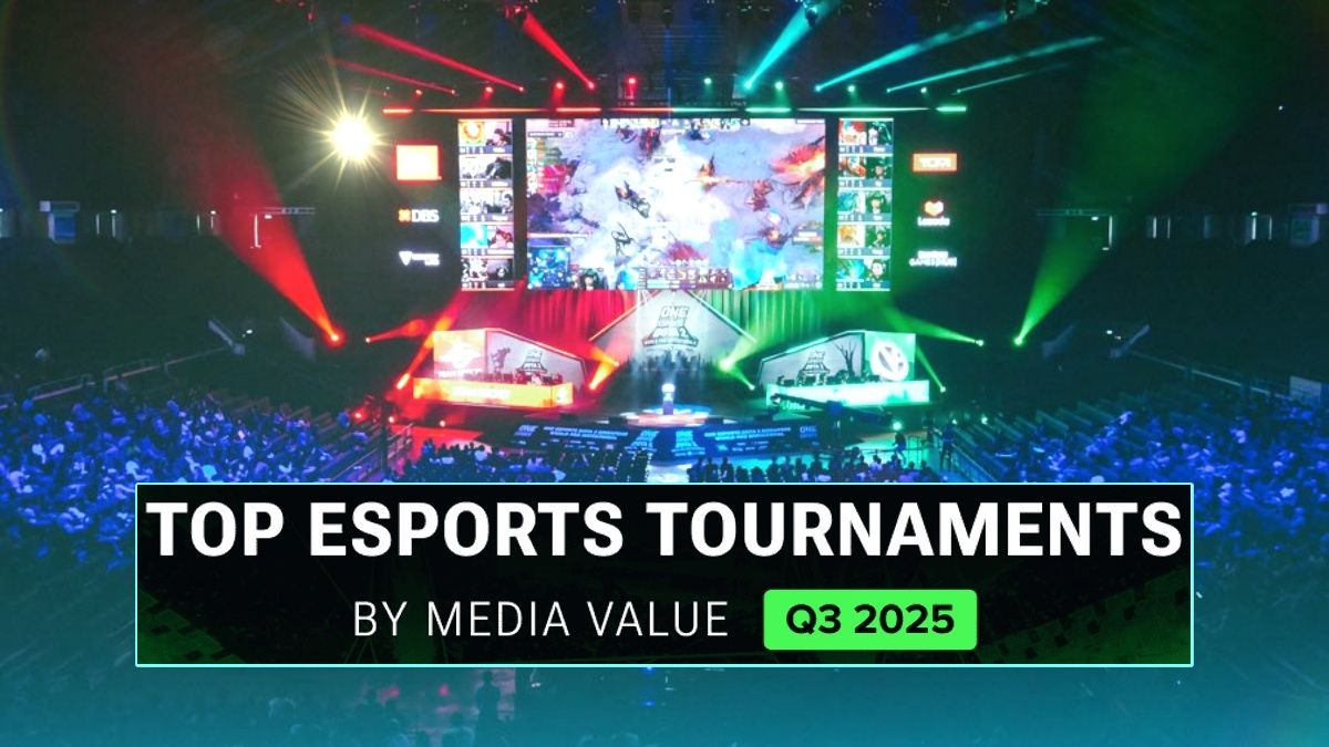 Suasana turnamen esports besar Q3 2025 dengan penonton dan sponsor aktif