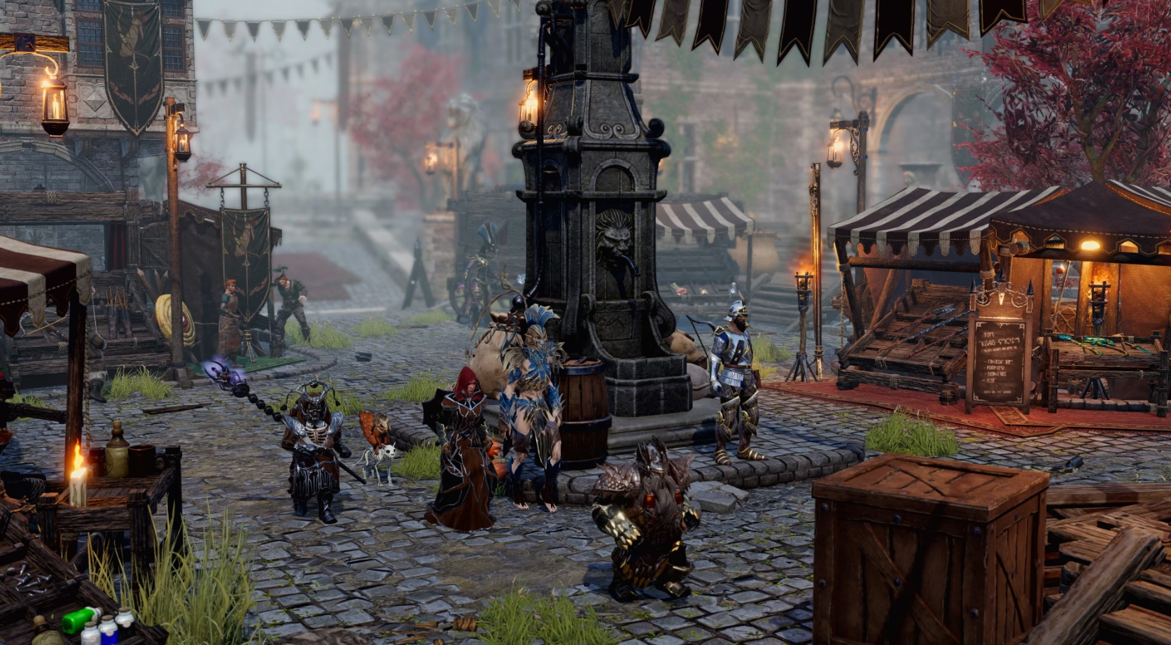 Gameplay Divinity Original Sin 2 Definitive Edition dengan pertarungan turn-based dan efek sihir di dunia fantasi