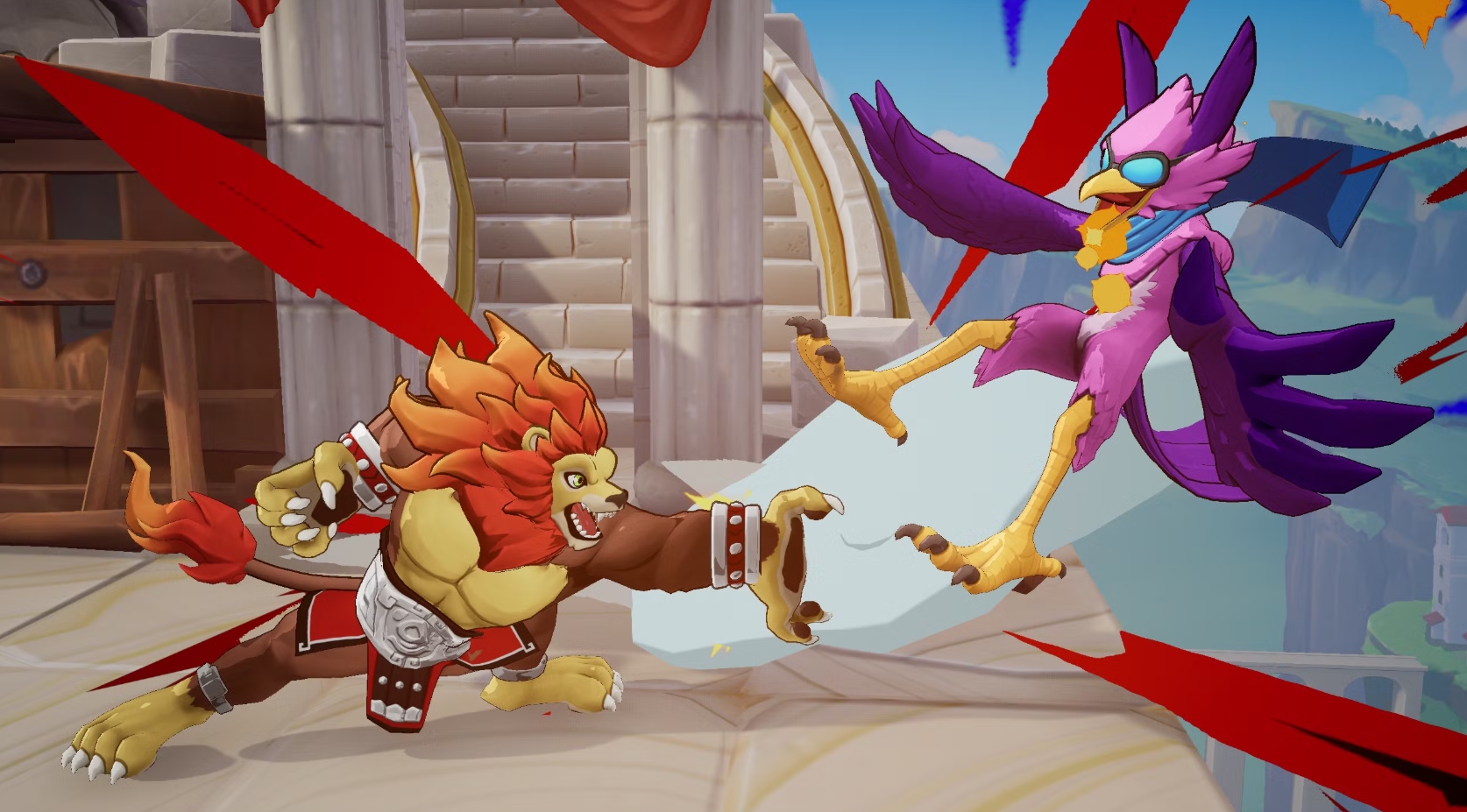 Deretan figure Skylanders asli di atas Portal of Power untuk konsol game.