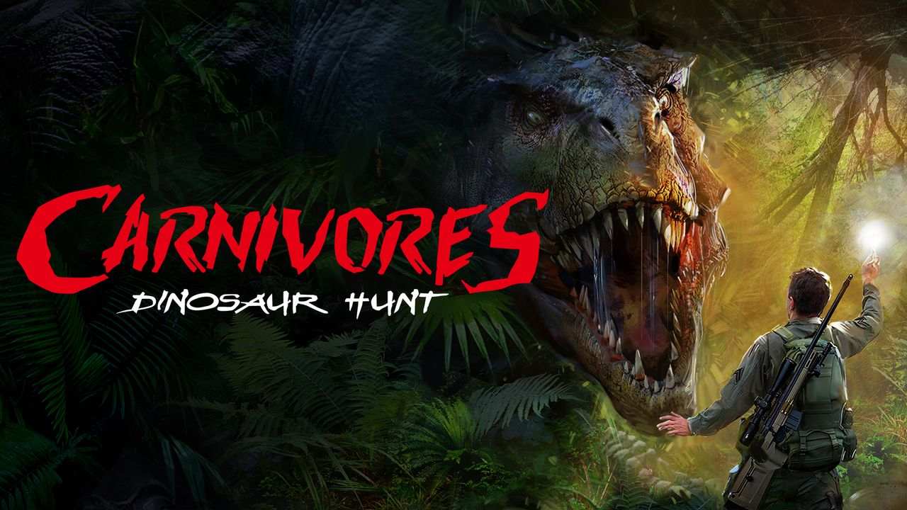 Gameplay Carnivores Dinosaur Hunt saat berburu dinosaurus di hutan prasejarah