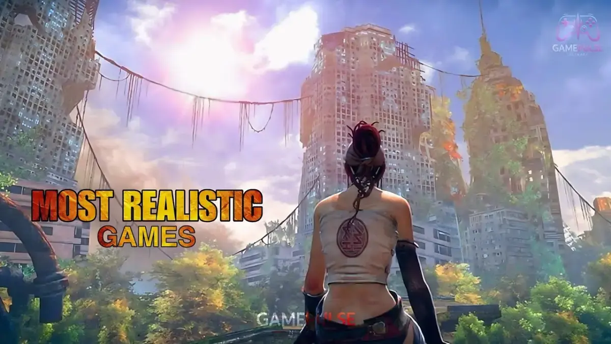 Ilustrasi teknologi gaming modern dengan VR headset, AI, dan grafis game realistis