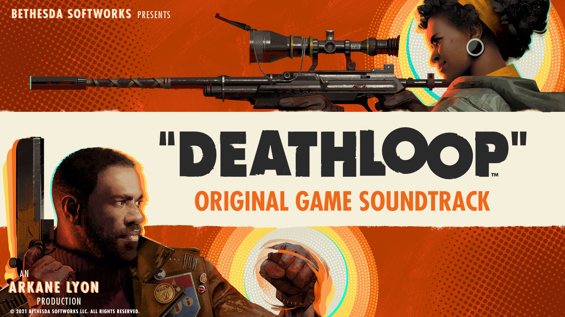 Karakter Colt Vahn beraksi dalam game DEATHLOOP menggunakan senjata paku