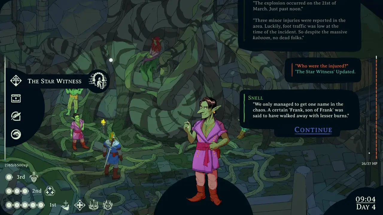 Gameplay Esoteric Ebb menampilkan dunia RPG misterius dengan suasana gelap dan penuh teka-teki eksplorasi