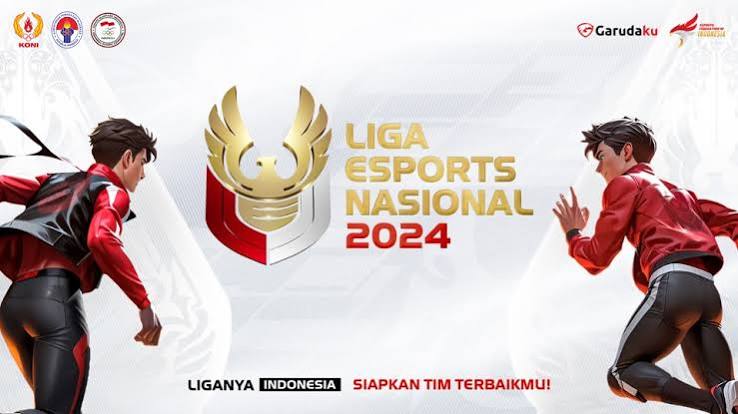 Pemain esports Indonesia sedang bertanding dalam turnamen game kompetitif profesional dengan suasana panggung besar