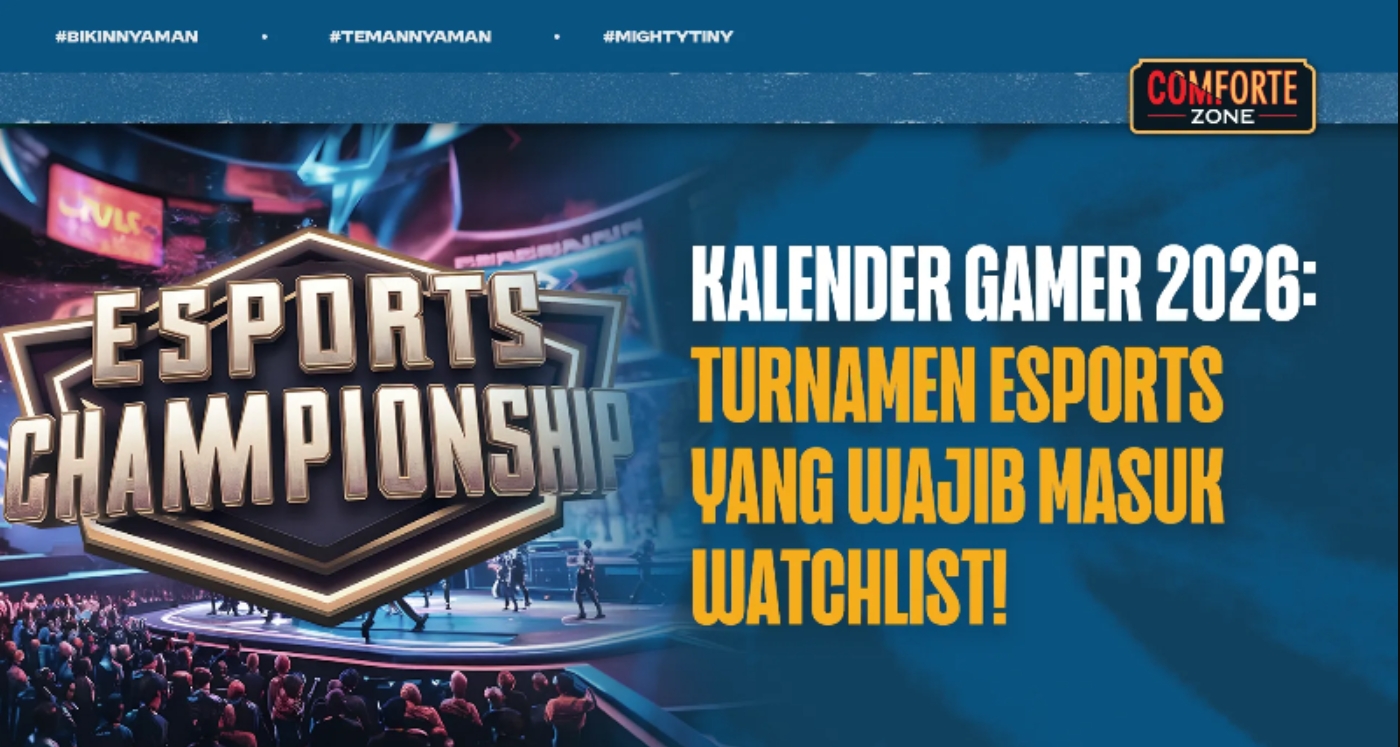 Pemain Profesional Game Online Esports di Turnamen Global 2026 Pemain esports profesional sedang bertanding dalam turnamen game online dengan suasana kompetitif modern