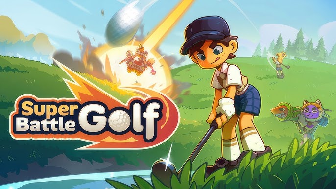 Super Video Golf menampilkan gameplay golf santai dengan lapangan berwarna cerah dan karakter yang dapat dikustomisasi