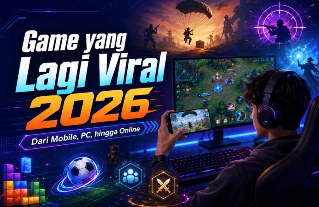 Pemain menikmati game online 2026 dengan grafis canggih dan teknologi gaming terbaru