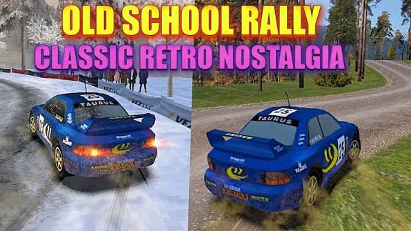Old School Rally game PC balap retro dengan mobil rally di lintasan