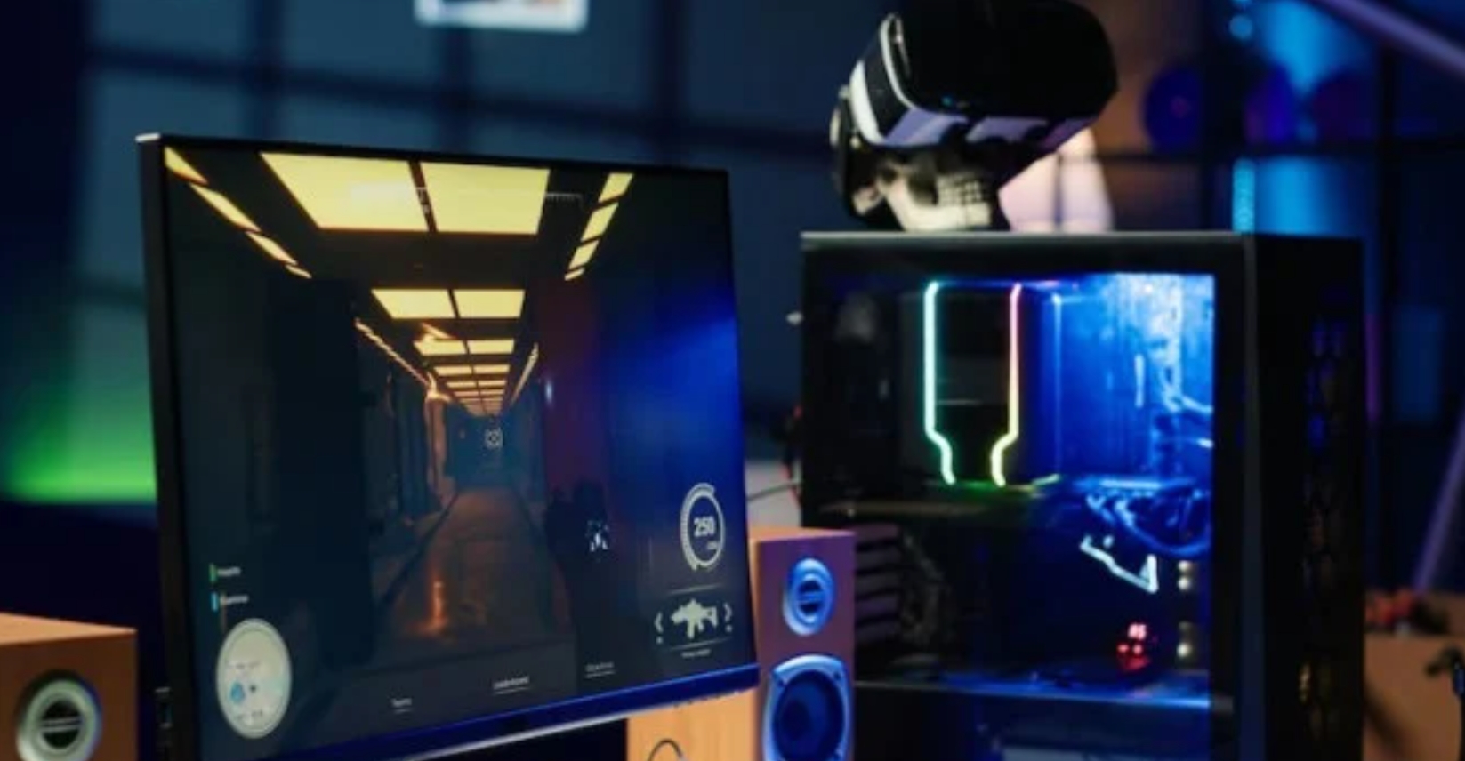 Teknologi gaming modern menggunakan perangkat gaming canggih untuk pengalaman bermain lebih realistis