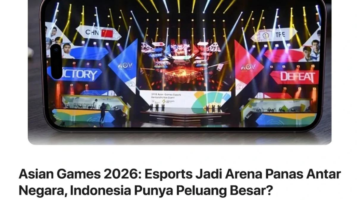 Teknologi gaming dan esports dengan perangkat komputer dan monitor untuk pertandingan kompetitif